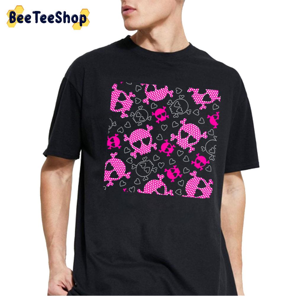 Pink Skull Icons Unisex T-Shirt