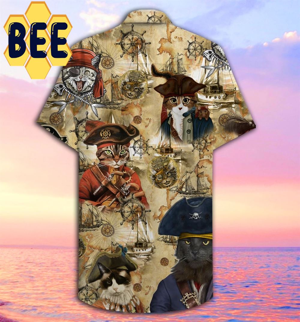 Pirate Cat Hawaiian Shirt