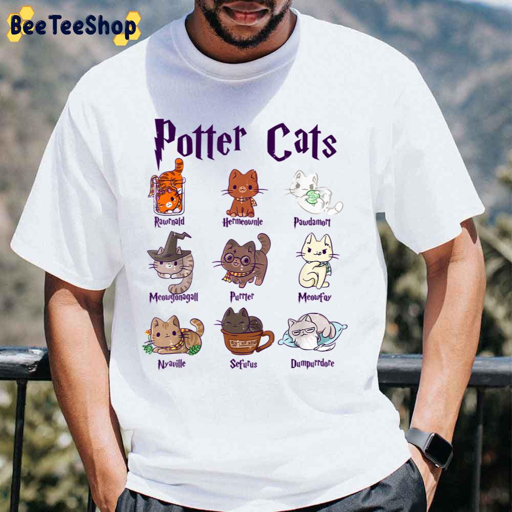 Potter Cats Cute Harry Pawter Kitten Harry Potter Style Unisex T-Shirt