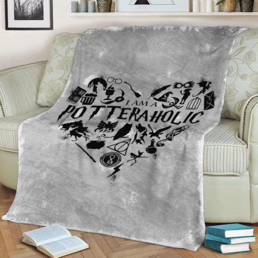 Potteraholic Fleece Blanket Throw Blanket Gift