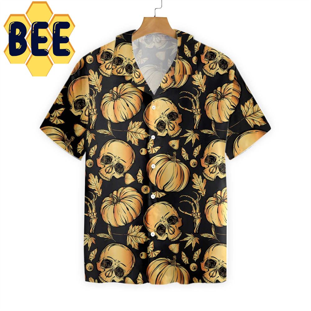 Pumpkin Skull Halloween Hawaiian Shirt