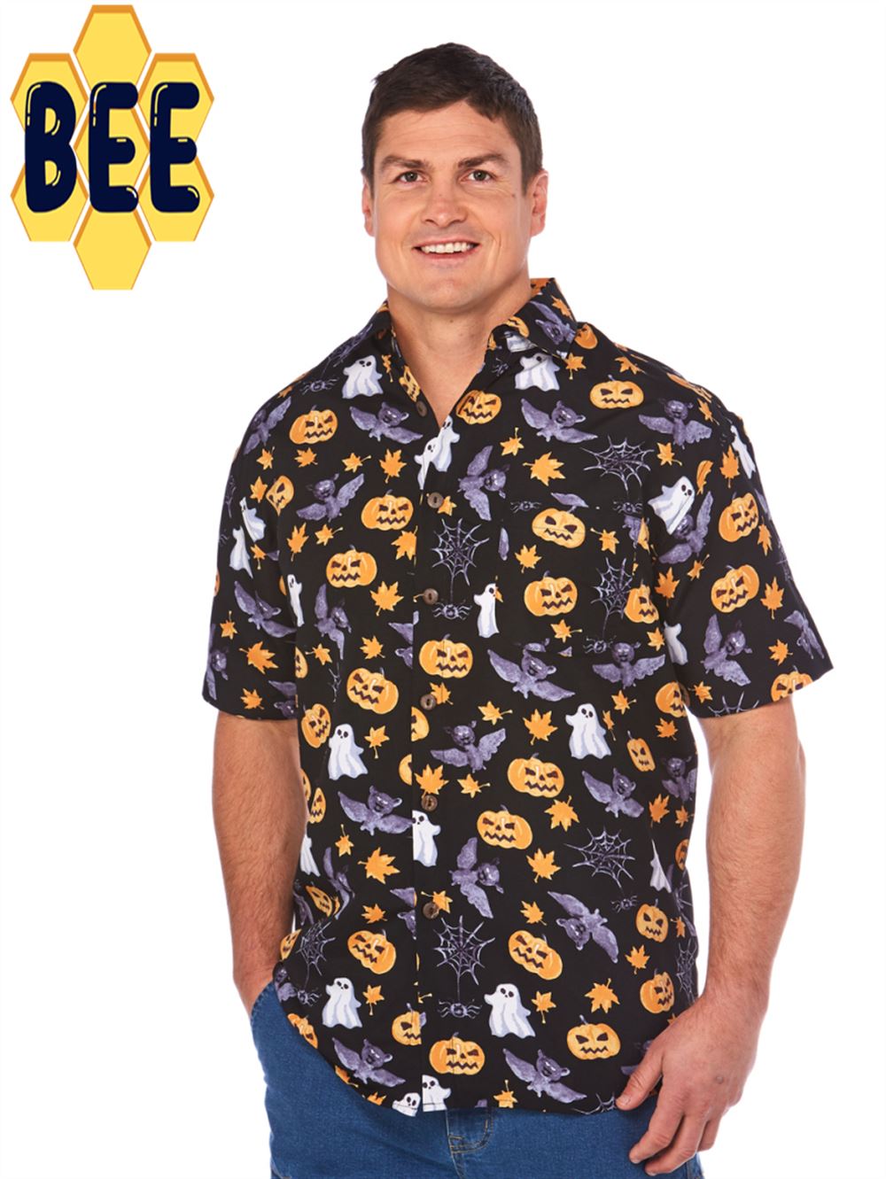 Pumpkins Bats Halloween Hawaiian Shirt