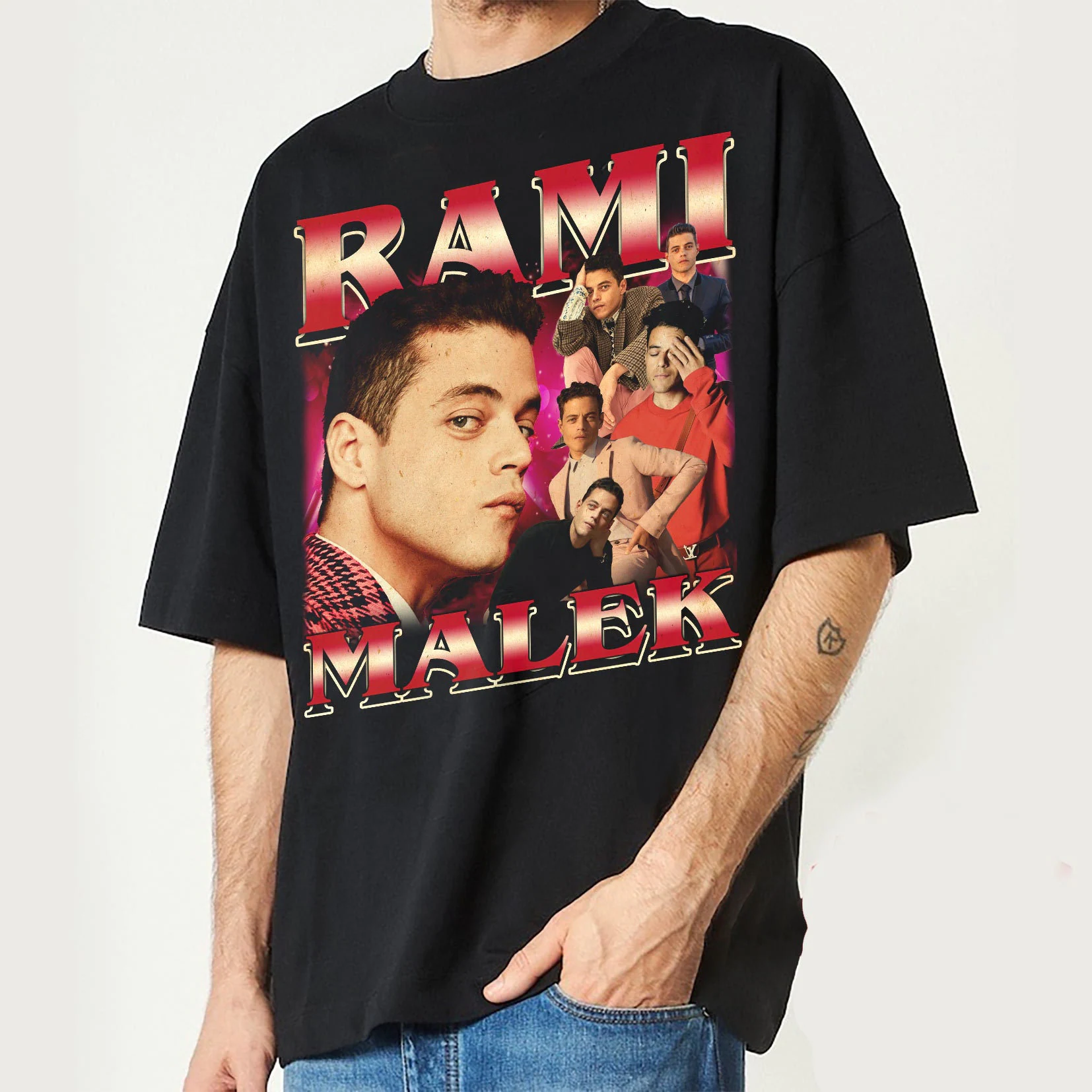 Rami Malek Vintage Retro Vintage Unisex T-Shirt