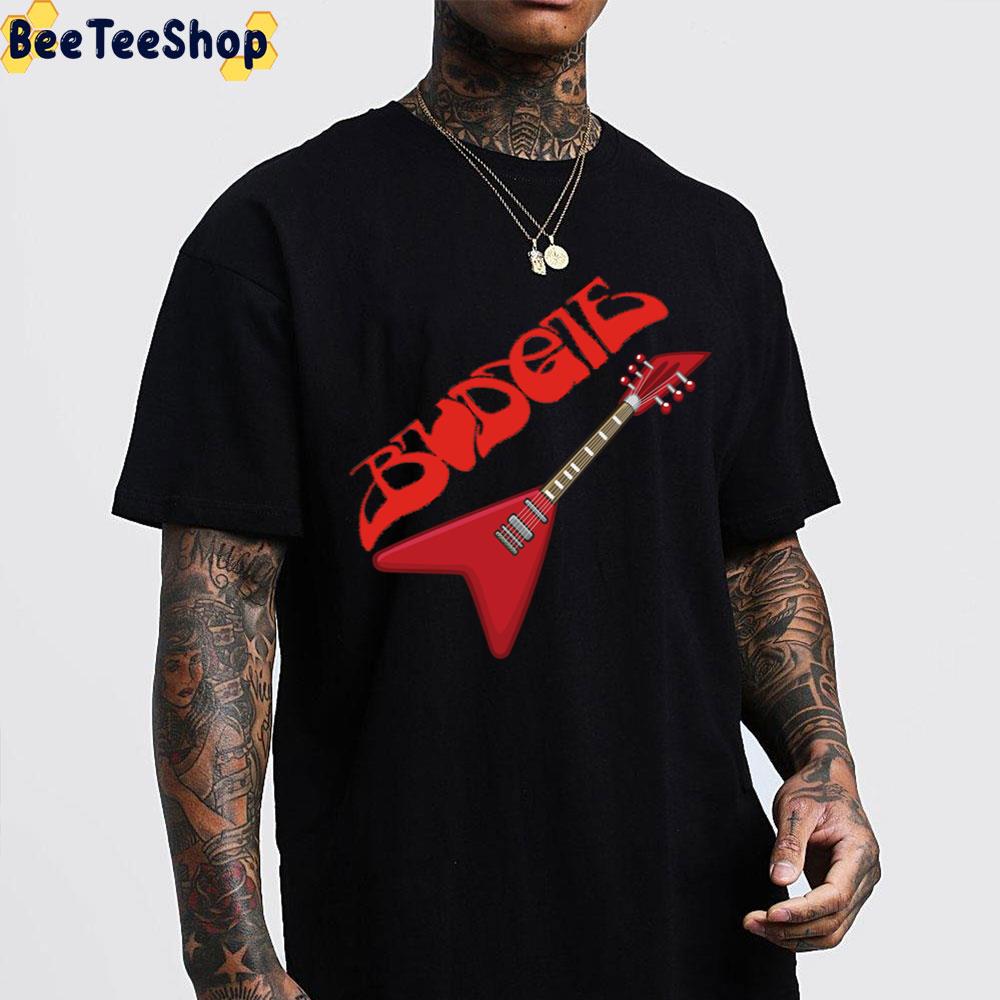 Red Guitar Budgie Band Unisex T-Shirt