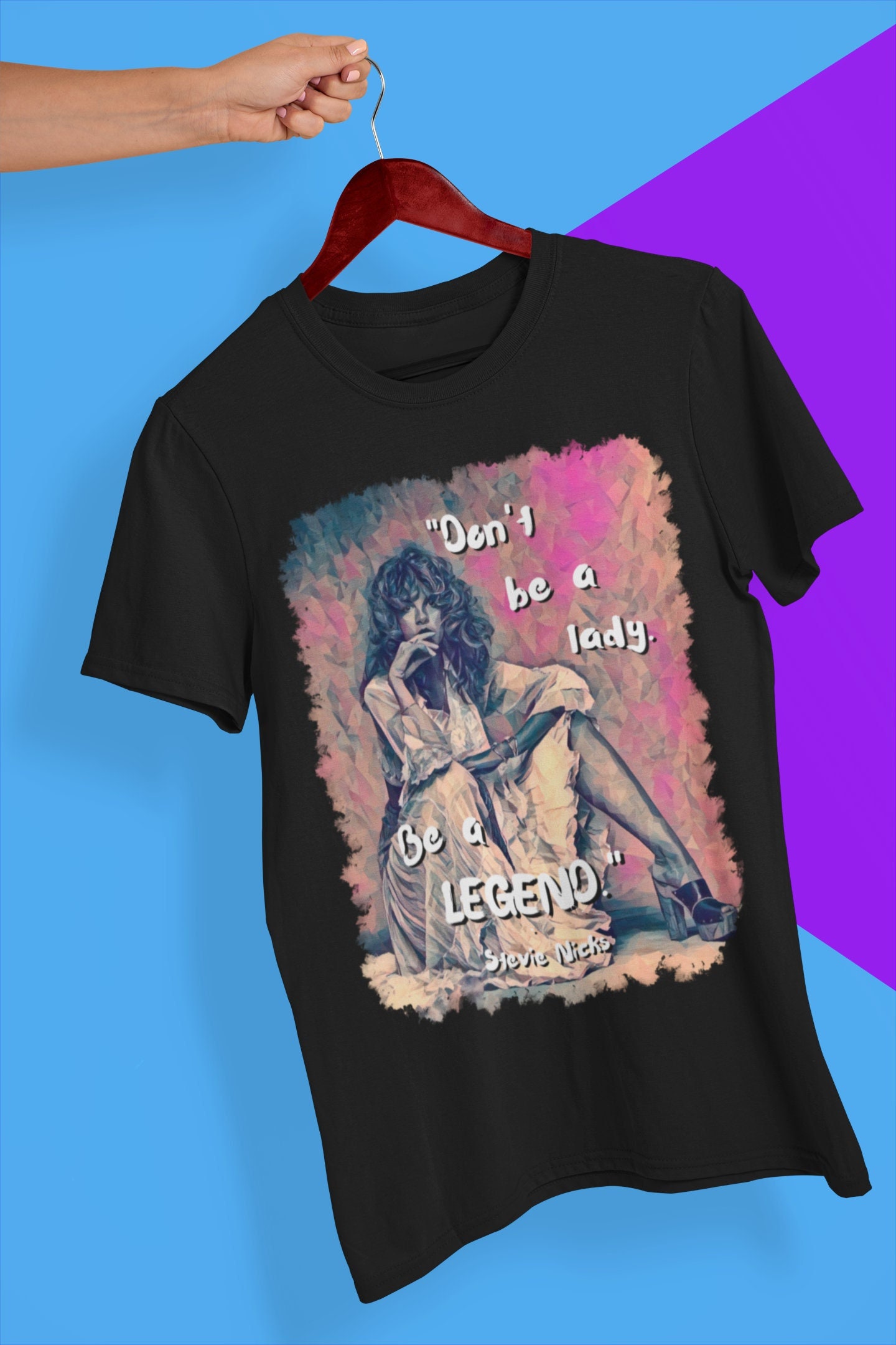 Retro Don’t Be A Lady Be A Legend Stevie Nicks Quote Halloween Unisex T-Shirt