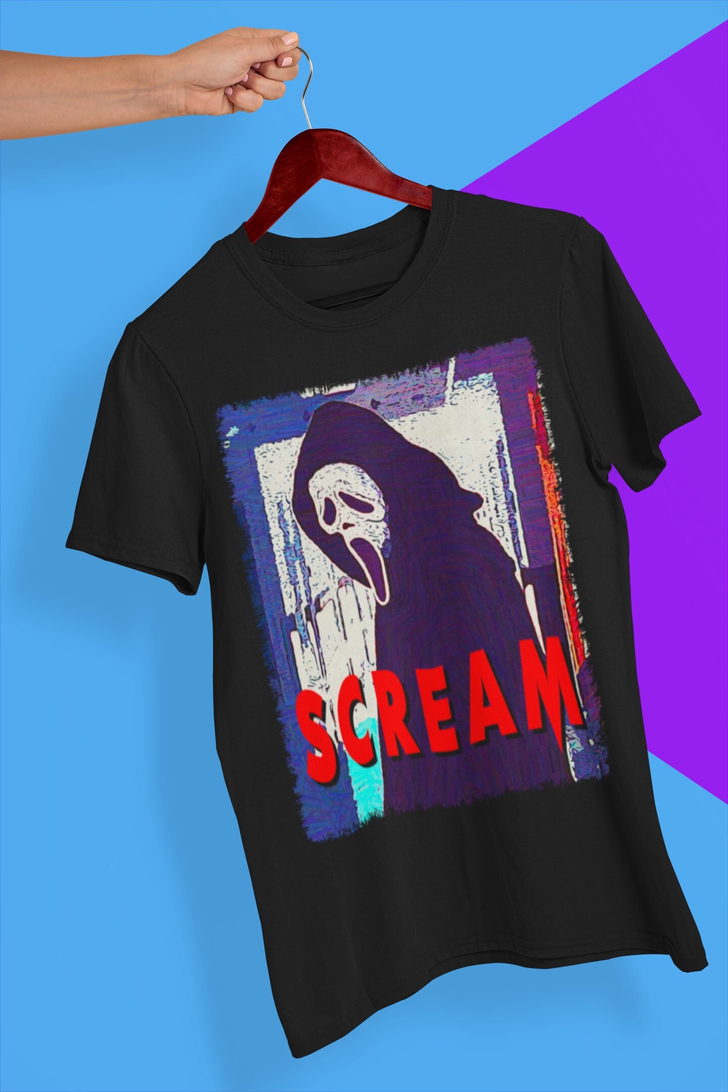 Retro Ghostface Scream Movie Halloween Unisex T-Shirt