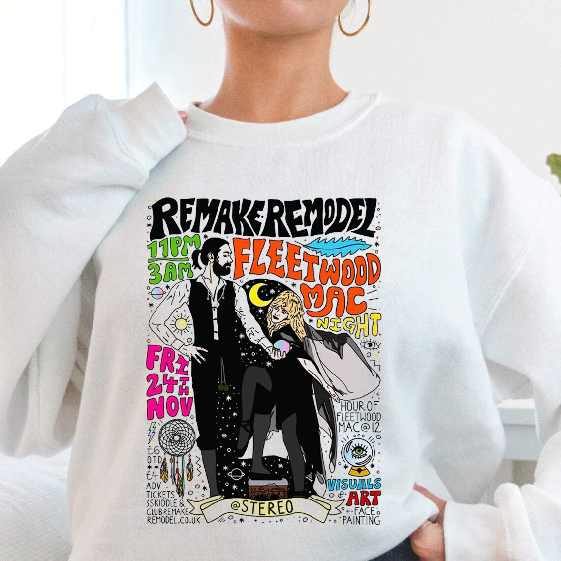 Retro Vintage Fleetwood Mac Stevie Nicks And Lindsay Buckingham Rumors Rock Band Unisex Sweatshirt