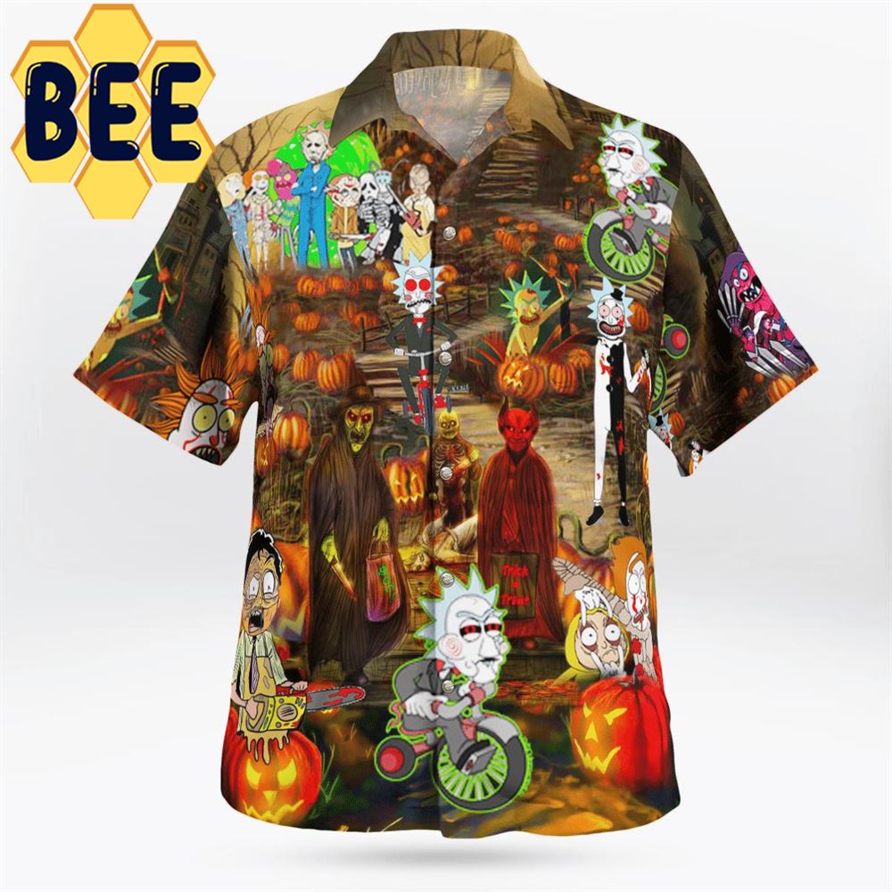 Rick Morty Movie Halloween Hawaiian Shirt