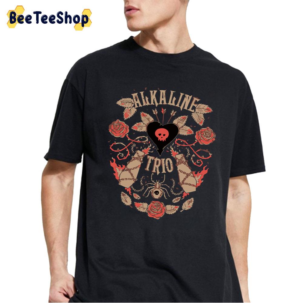 Rose And Skull Art Alkaline Trio Band Unisex T-Shirt