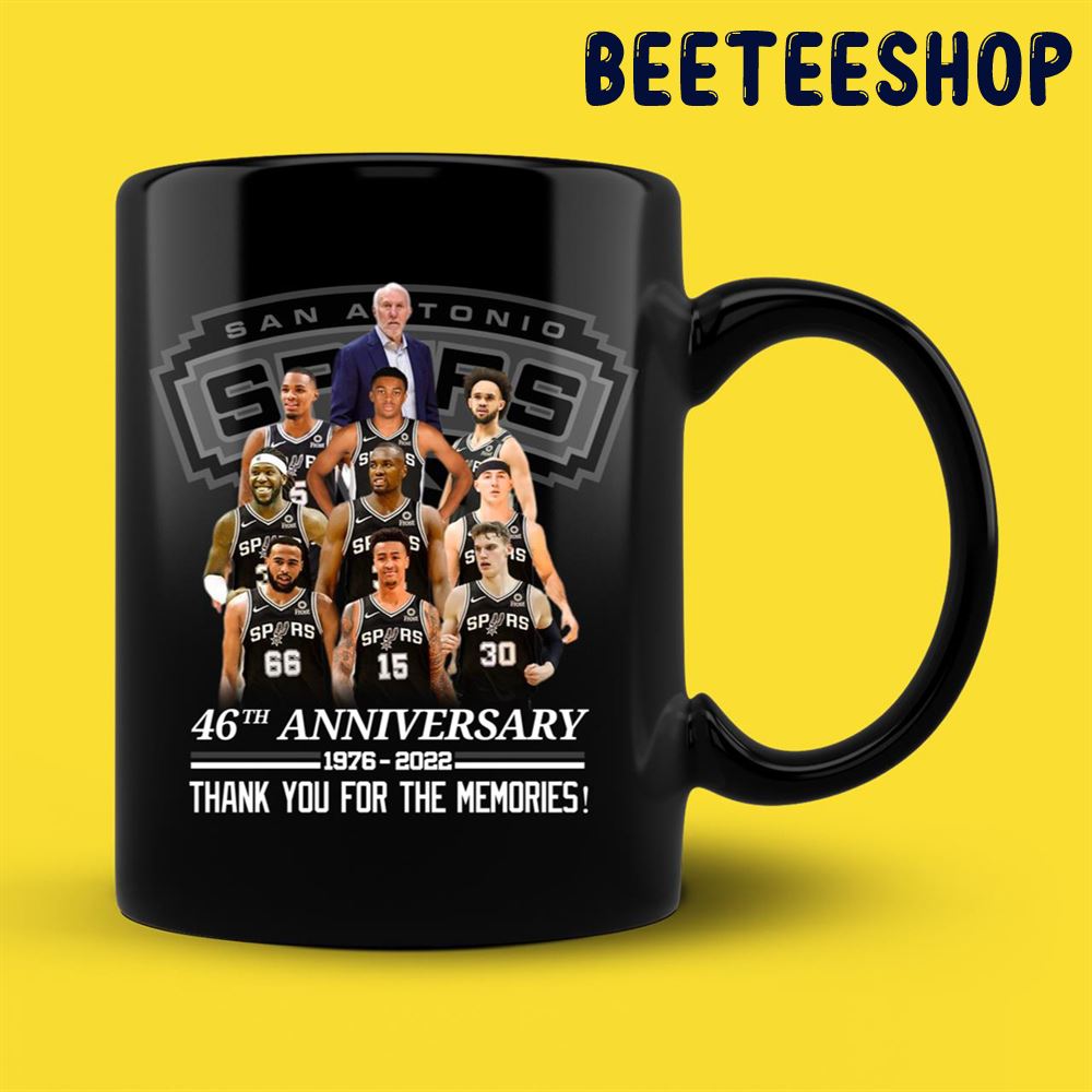 San Antonio Spurs 46th Anniversary 1976 2022 Thank You For The Memories Mug