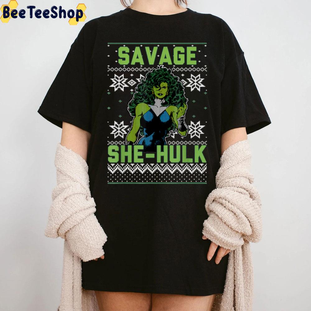 Savage She Huk Ugly Christmas Unisex T-Shirt