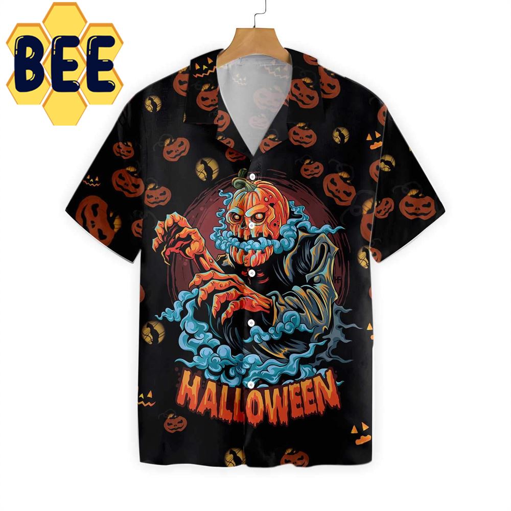 Scary Pumpkin For Halloween Night Hawaiian Shirt