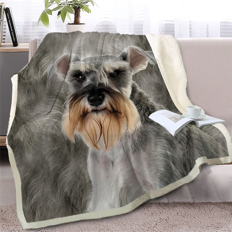 Schnauzer Dog Premium Comfy Sofa Throw Blanket