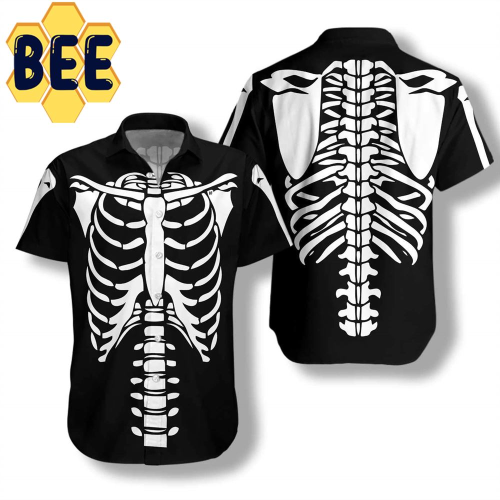 Skeleton Costume Halloween Hawaiian Shirt