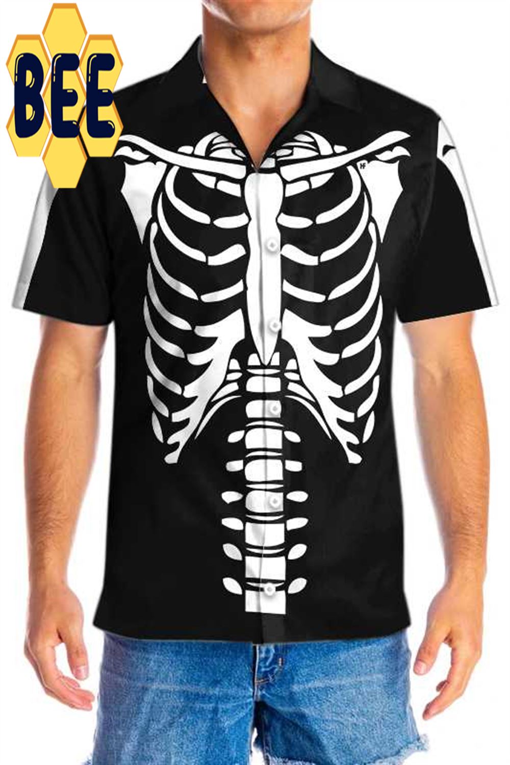 skeleton hawaiian shirt