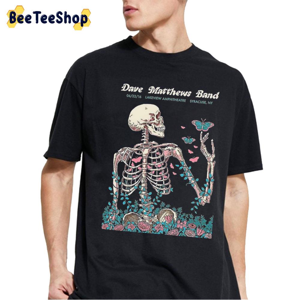 Skeleton In Flowers Dave Matthews Band Unisex T-Shirt