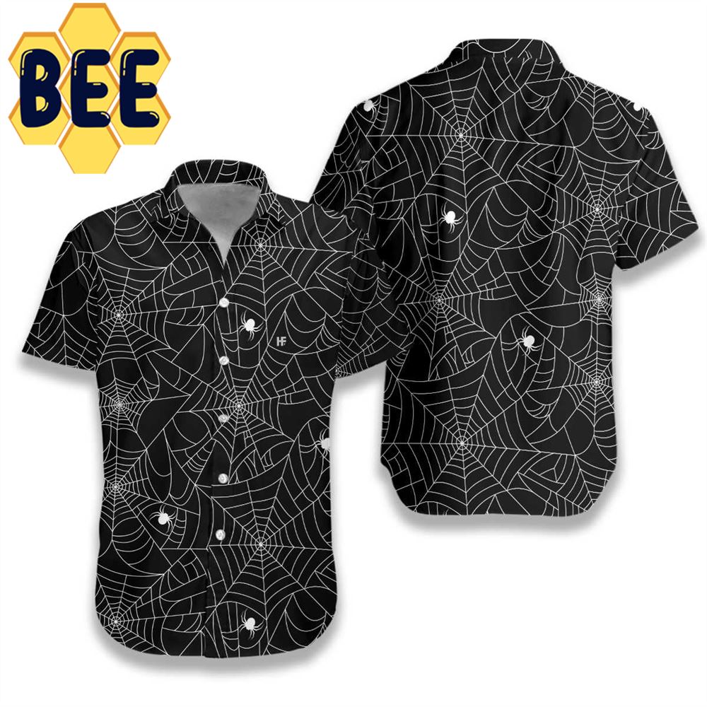 Spider Web Halloween Hawaiian Shirt