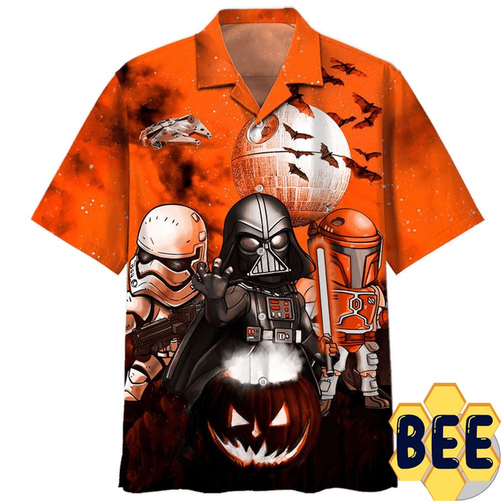 Star Wars Darth Vader Boba Fett Stormtrooper Halloween Hawaiian Shirt