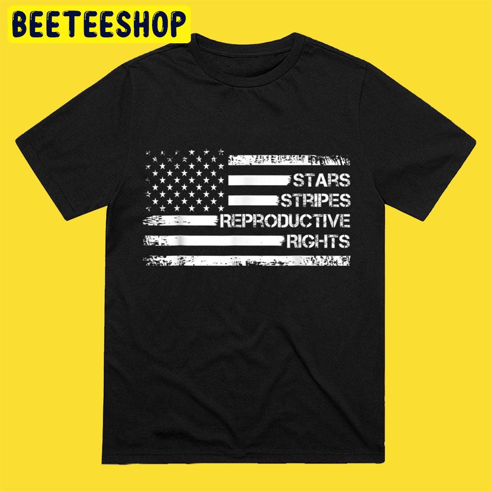 Stars Stripes Reproductive Rights US Flag 4th July Vintage Unisex T-Shirt