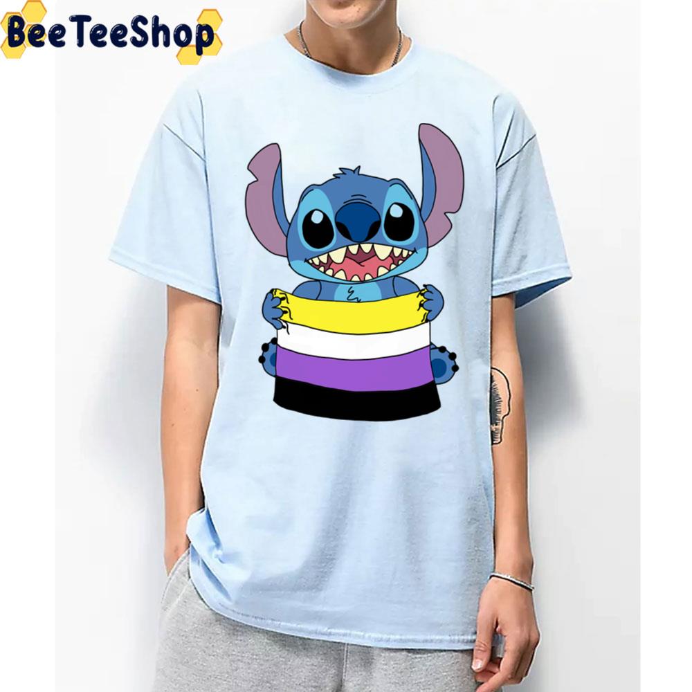 Stitch Pride Non-Binary Nonbinary Pride Unisex T-Shirt