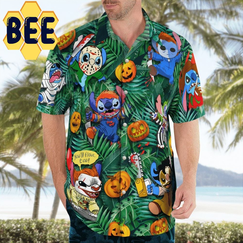 Stitch Tis The Season Halloween Hawaiian Shirt