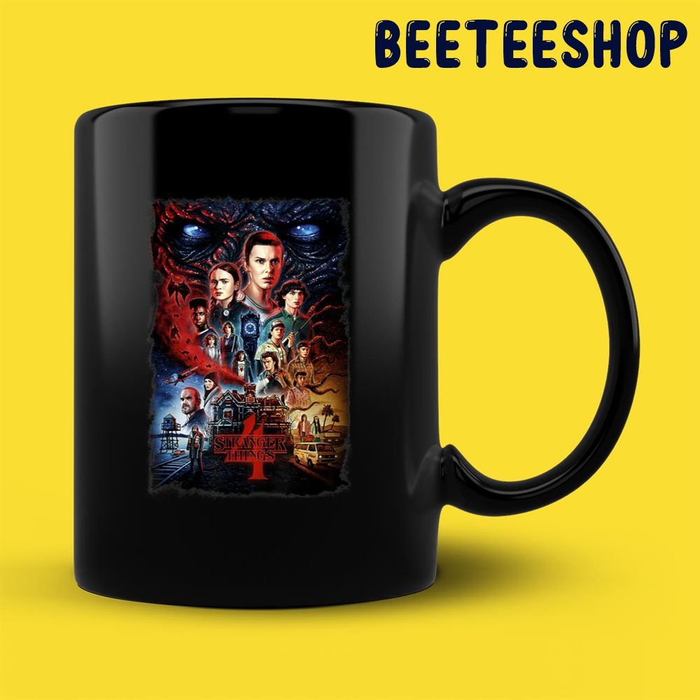 Stranger Things 4 Full Cast Poster Mug