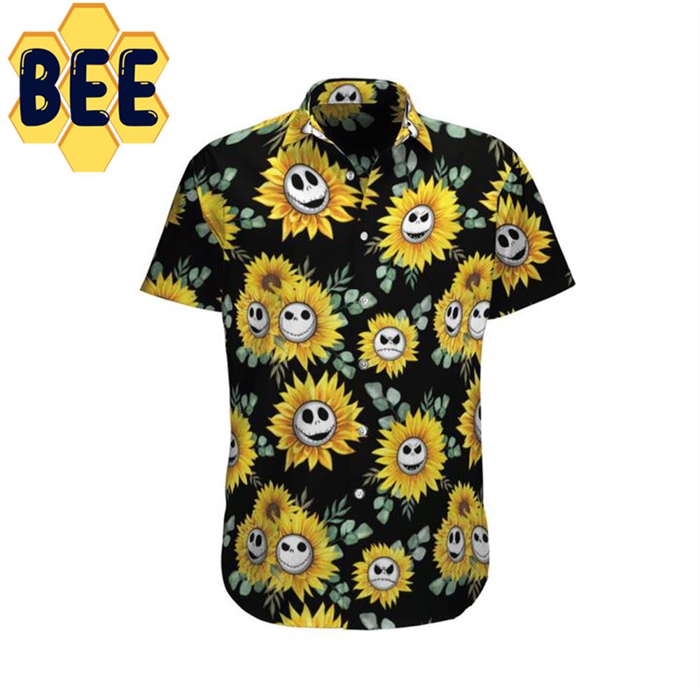 Sunflower Jack Skellington Halloween Hawaiian Shirt