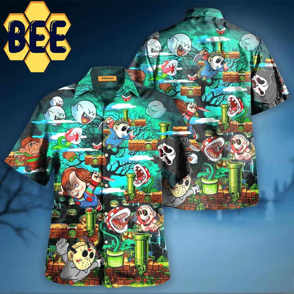 Super Mario Supper Killer Halloween Hawaiian Shirt