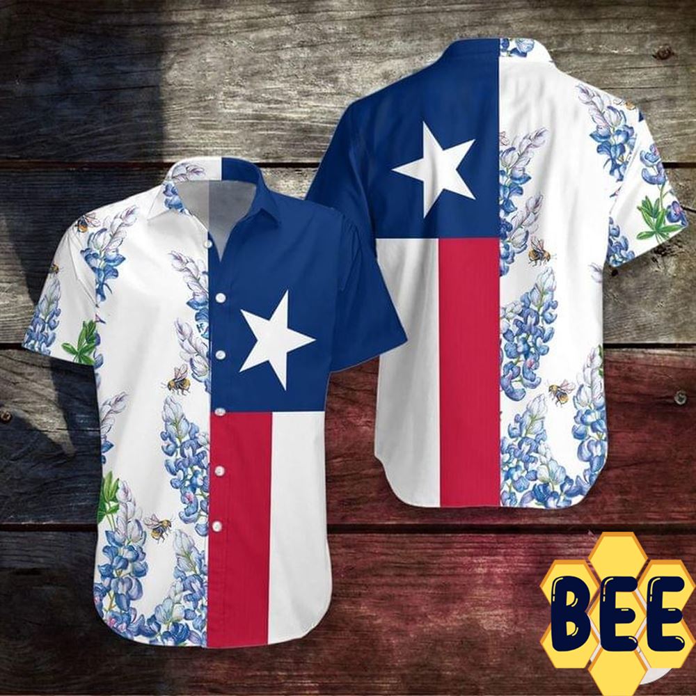 Texas Bluebonnet Hawaiian Shirt