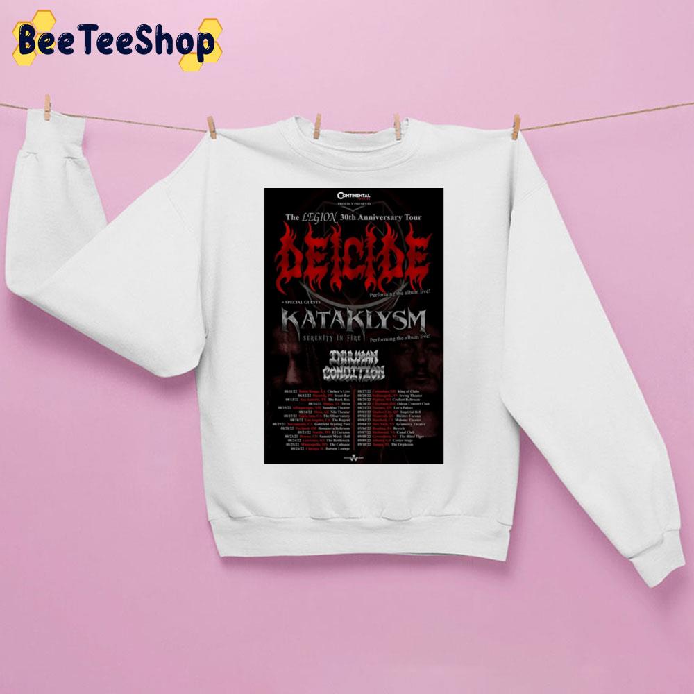 The Legion 30th Anniversary Tour Deicide Band Unisex Sweatshirt