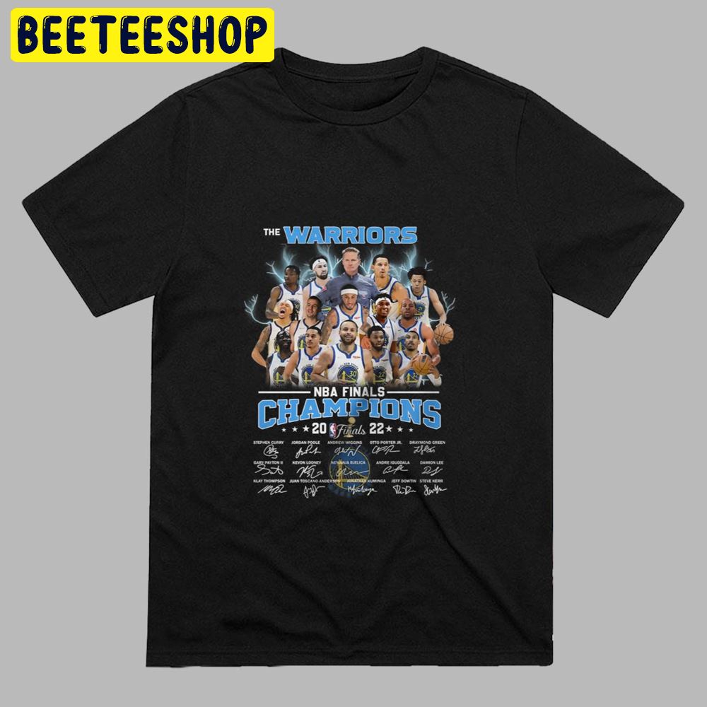 The Warriors State NBA Finals 2022 Champions Signatures Unisex T-Shirt