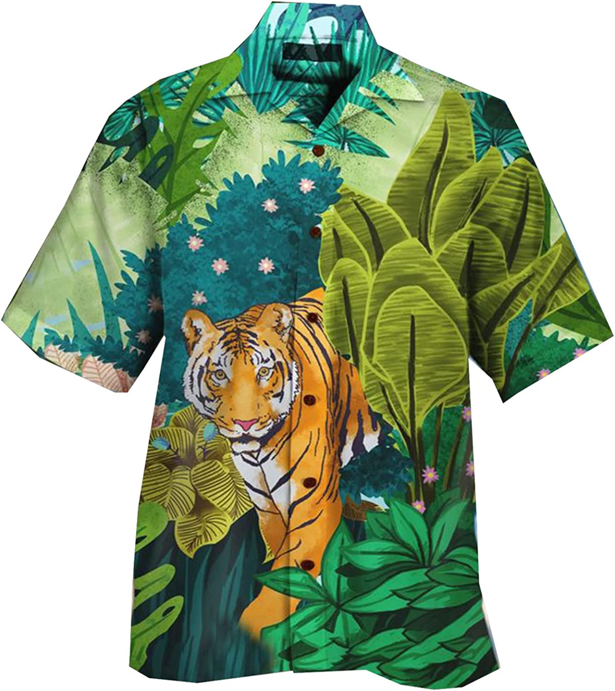 Tiger Pot Leaf Hawaiian Shirt