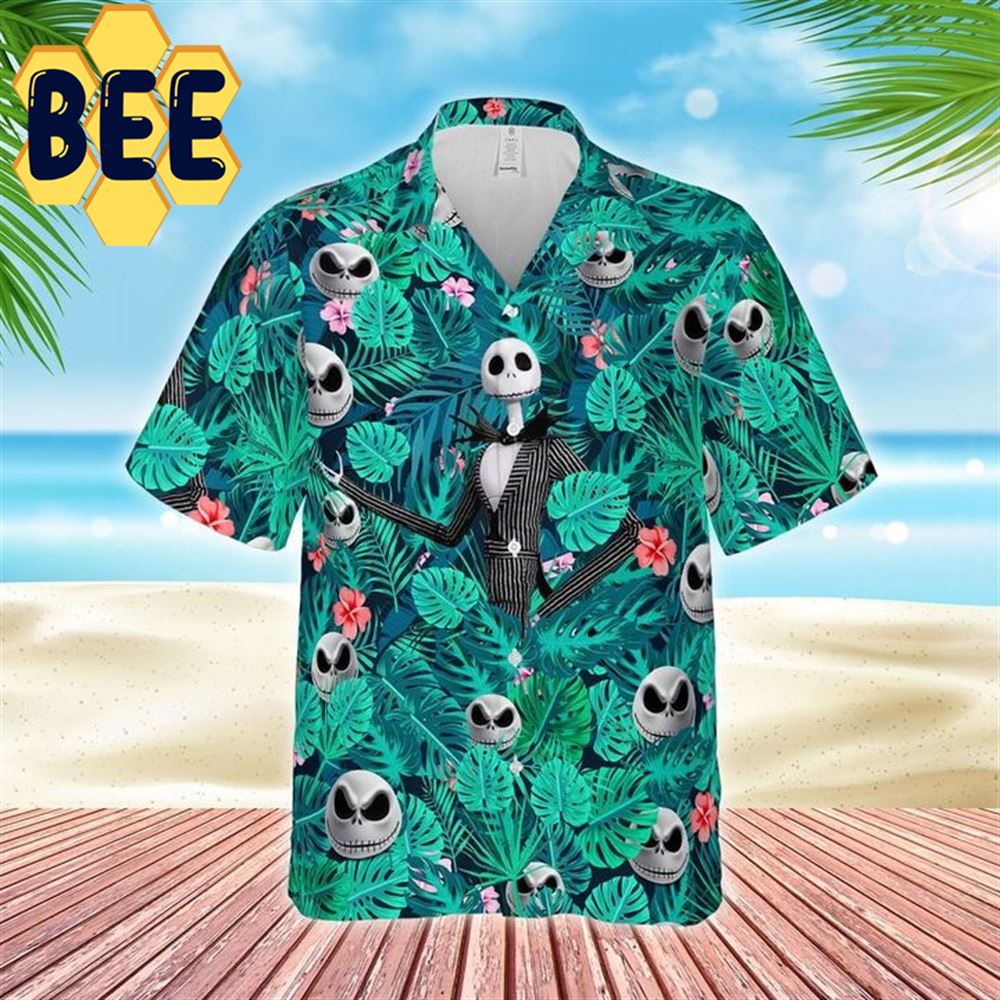 TNBC Tropical Jack Skellington Halloween Hawaiian Shirt