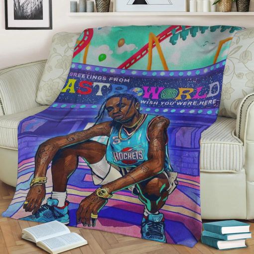 Travis Scott Fleece Blanket Throw Blanket Gift 1