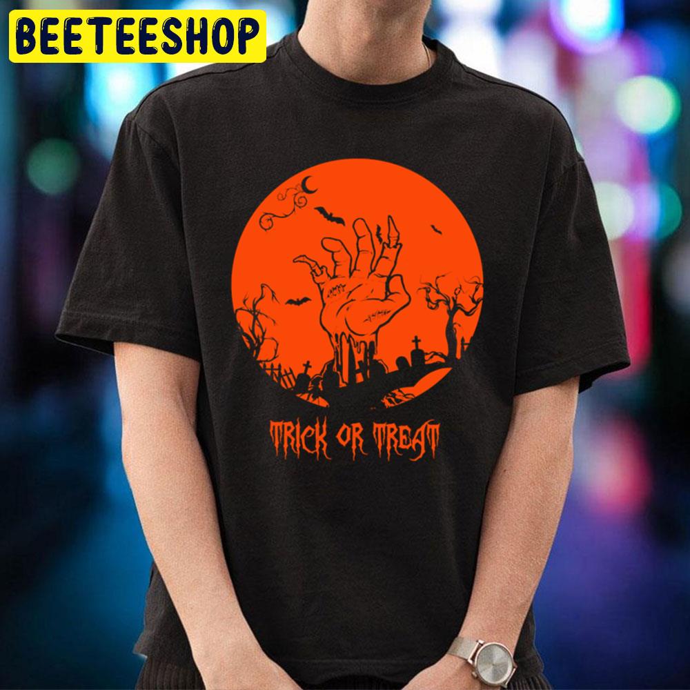 Trick Or Treat Hand Design Halloween Unisex T-Shirt