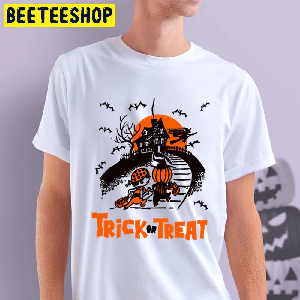 Trick Or Treat Haunted House Tall Halloween Unisex T-Shirt