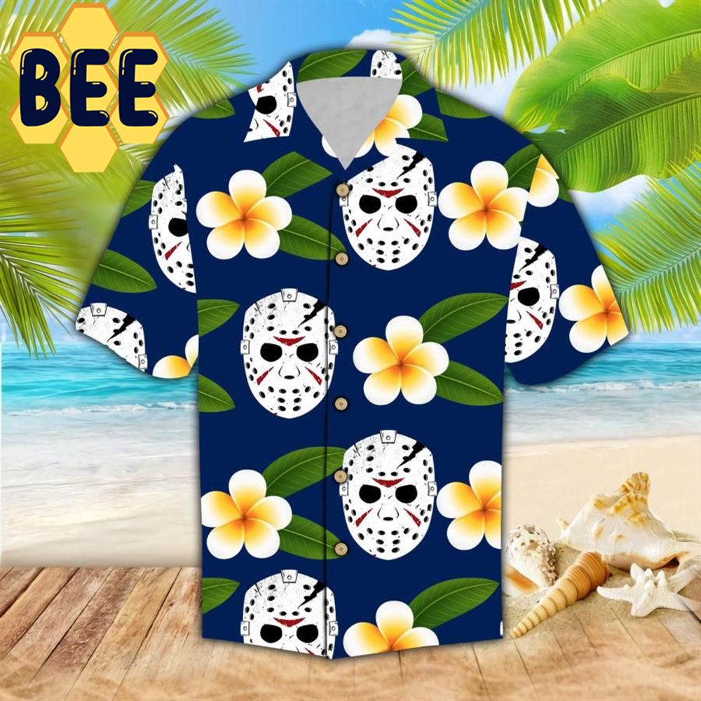 Jason Voorhees Face Halloween Hawaiian Shirt Gift - Jomagift