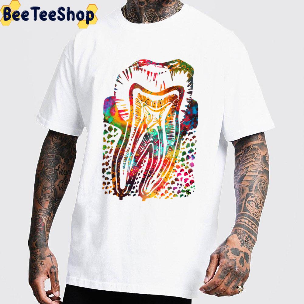 Tye Die Tooth Art Unisex T-Shirt