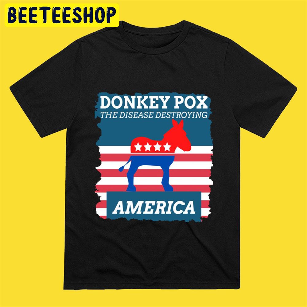 Vintage Art Donkey Pox The Disease Destroying America Unisex T-Shirt