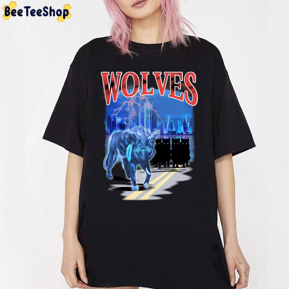 Vintage Art Minnesota Timberwolves Wolves Unisex T-Shirt - Beeteeshop