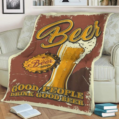 Vintage Beer Fleece Blanket Throw Blanket Gift 1