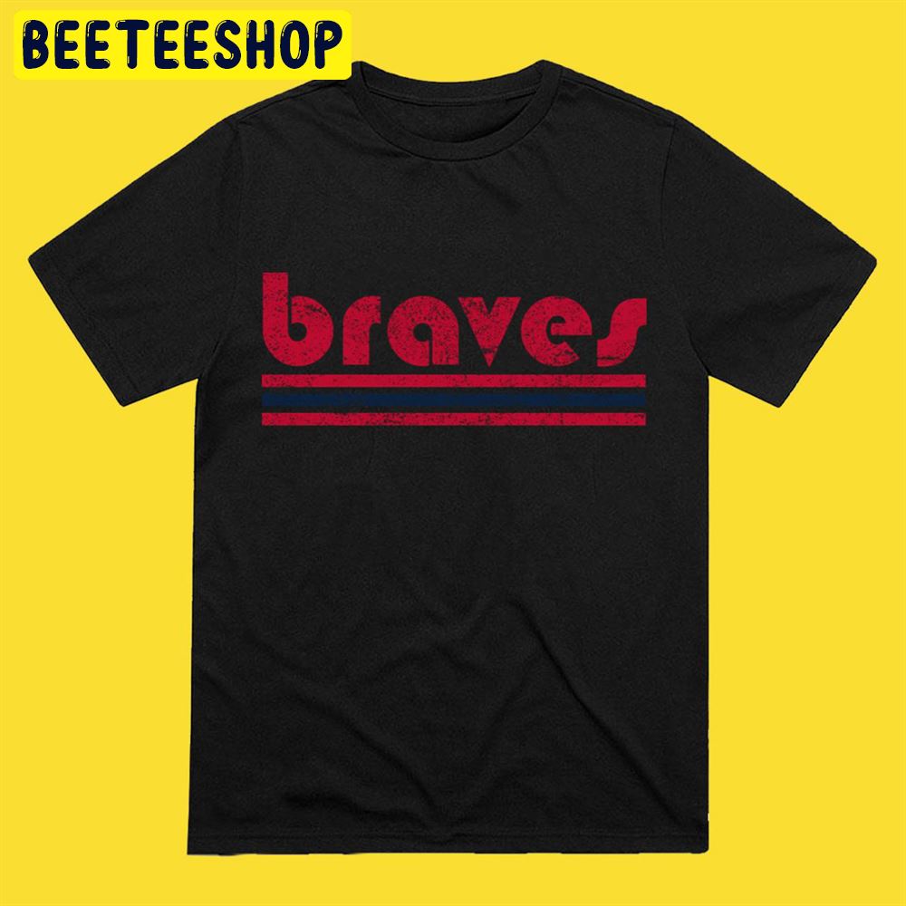 Vintage Braves Retro Three Stripes Weathered Unisex T-Shirt