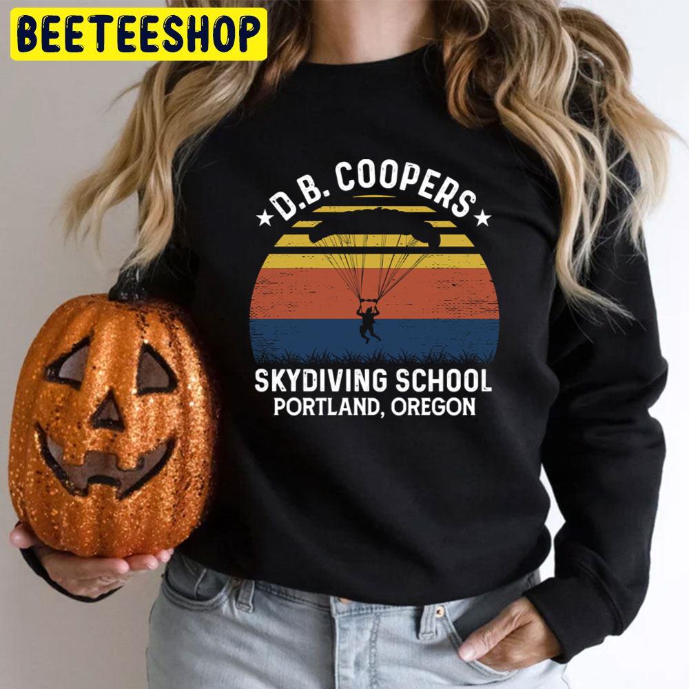 Vintage D B Cooper Skydiving School Portland Oregon Halloween Unisex T-Shirt