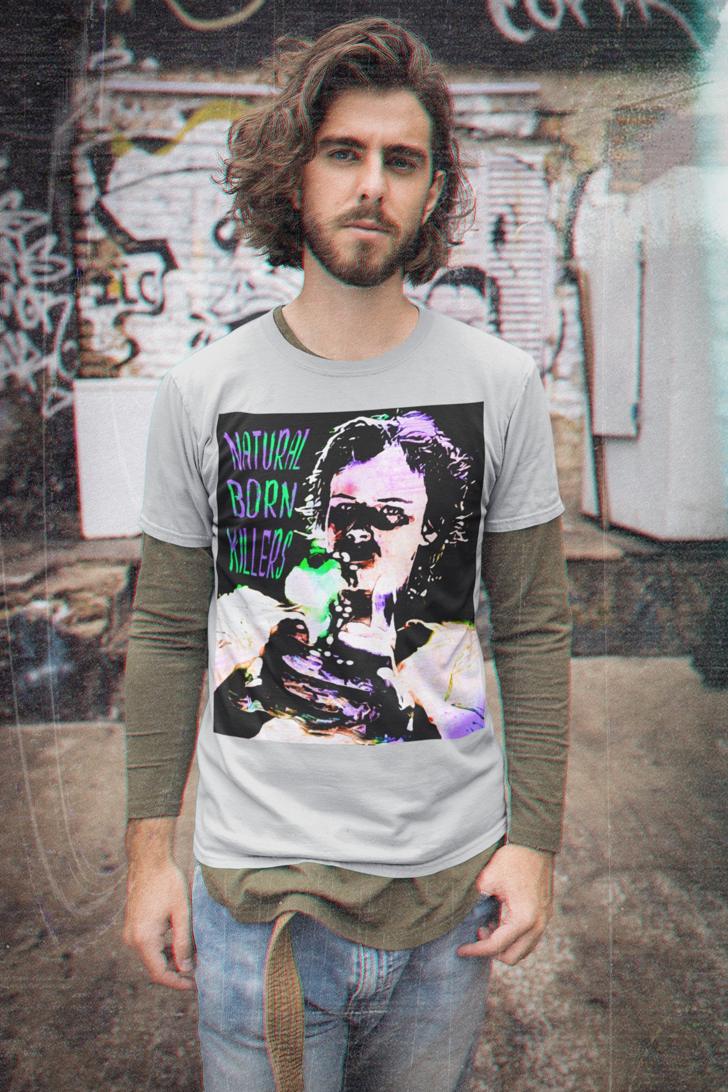 Vintage Design Natural Born Killers Halloween Unisex T-Shirt