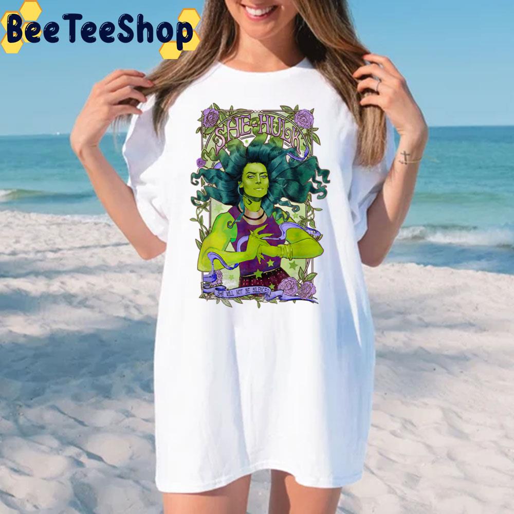 Vintage Floral Design She-Hulk Unisex T-Shirt