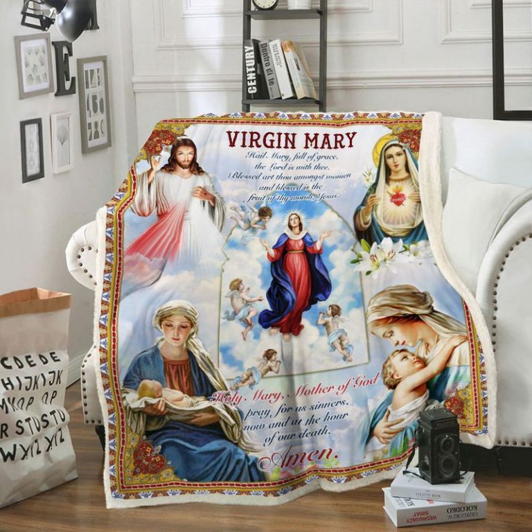 Virgin Mary Mother Of God Premium Comfy Sofa Throw Blanket