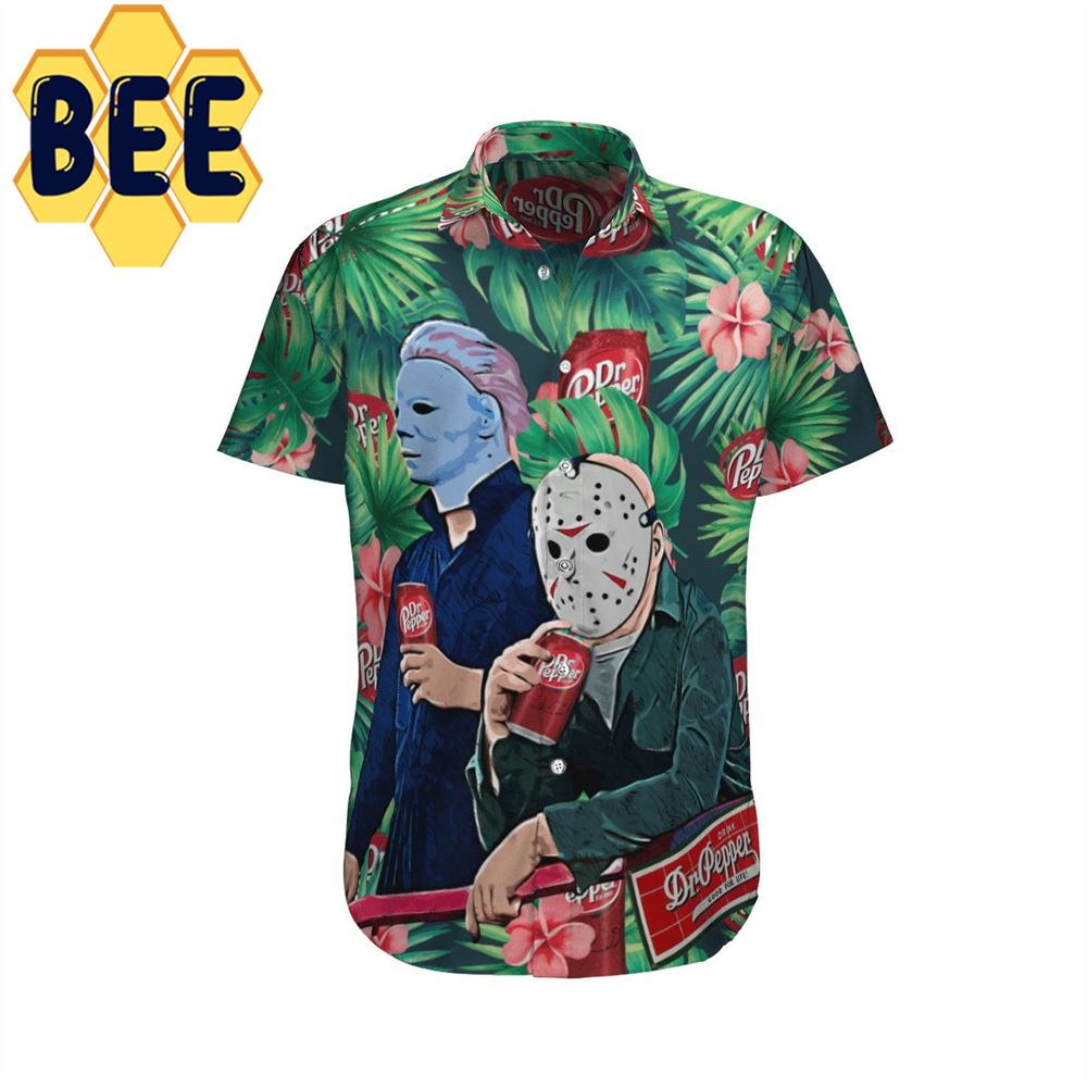 Voorhees Jason And Michael Myers Horror Movie Halloween Hawaiian Shirt