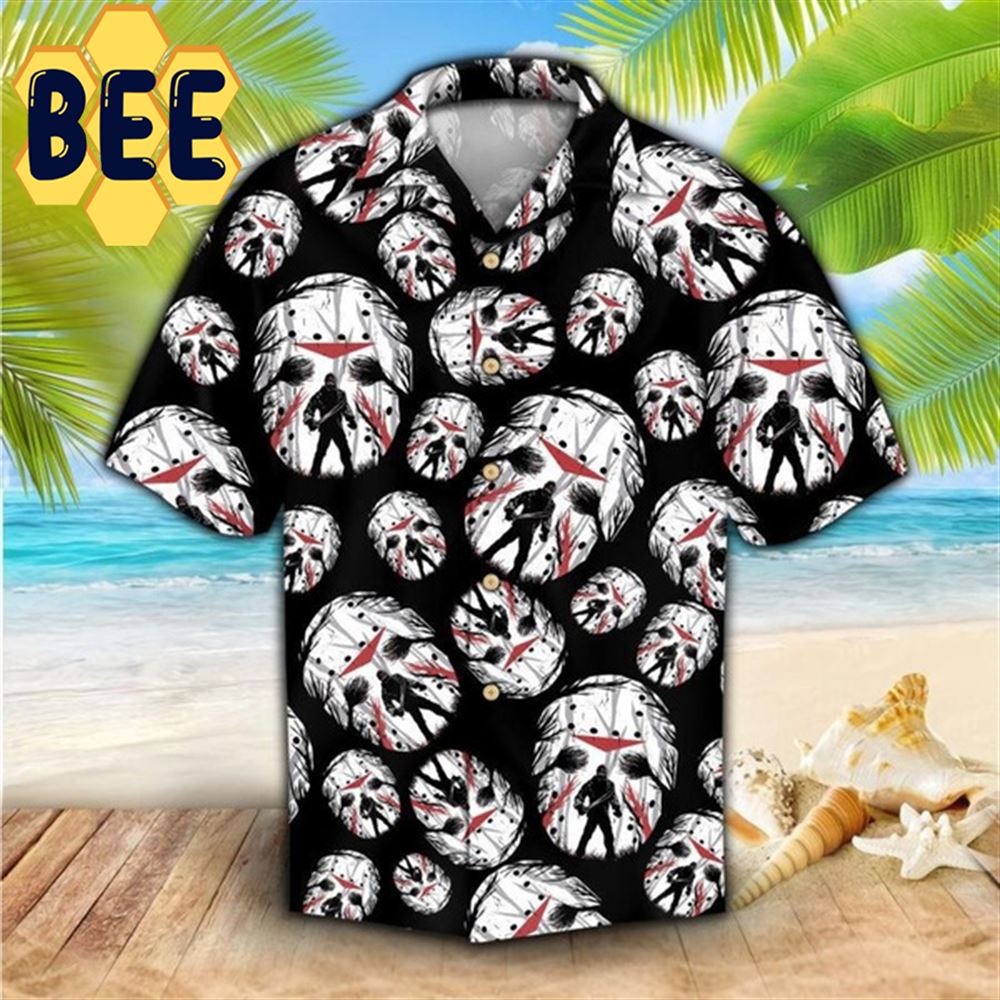 Voorhees Jason Msk Killer Character Horror Movie Halloween Hawaiian Shirt