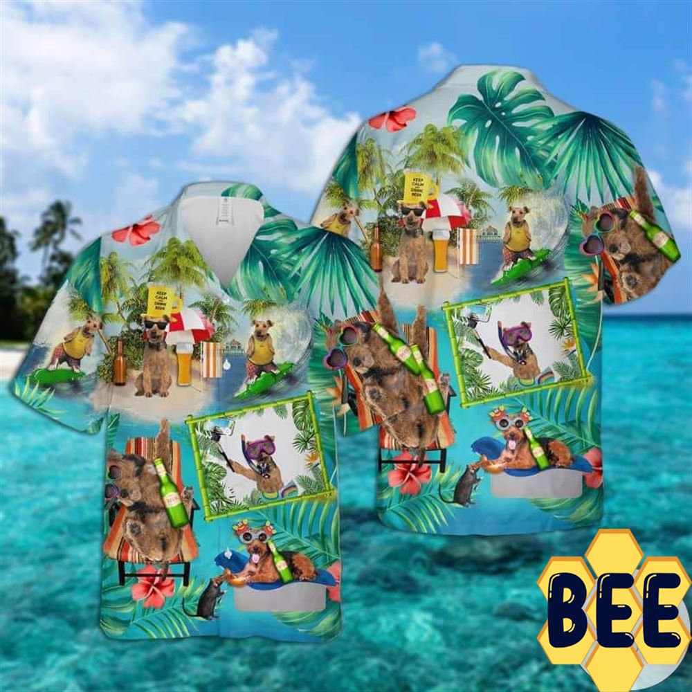 Welsh Terrier – Surfing Hawaiian Shirt