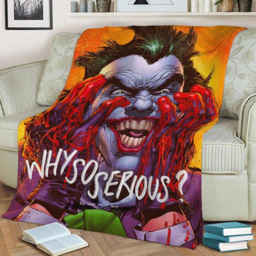 Why So Serious Joker Dc Fleece Blanket Throw Blanket Gift